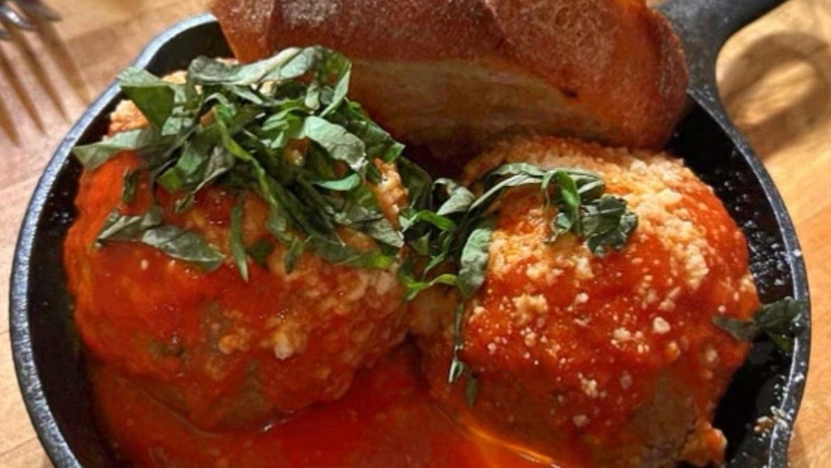 Fontina Stuffed Meatballs.