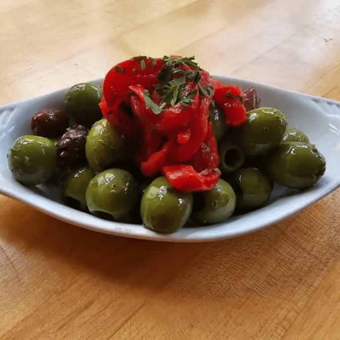 Mediterranean Olives & Roasted Peppers.